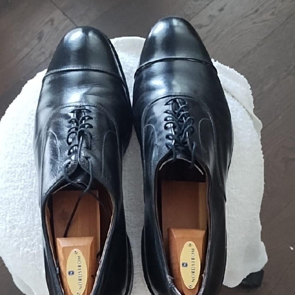 Allen Edmonds Classic Black Leather Park Avenue Oxfords